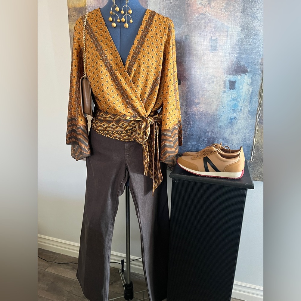 Stylish Brown Boot Cut Pants
